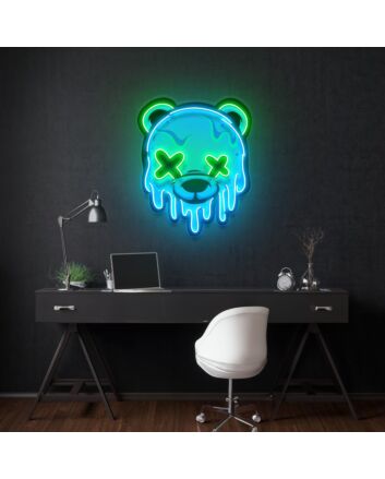 Ice Head Bear Led Neon Acrylic Artwork