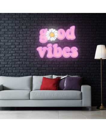 Good Vibes Neon X Acrylic Artwork