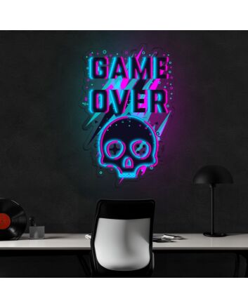 Game Over Neon Sign X Acrylic Artwork