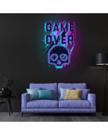 Game Over Neon Sign X Acrylic Artwork