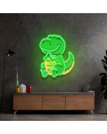 Dinosaur Clapping Led Neon Sign Light Pop Art