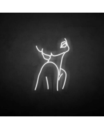 &#39;Woman pose&#39; neon sign