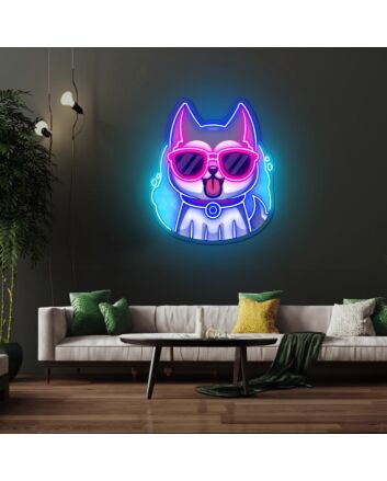 Cool Husky Dog Neon Sign X Acrylic Artwork