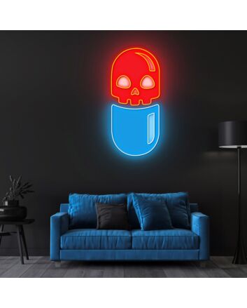 Chill Pill Neon X Acrylic Artwork