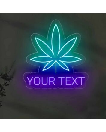 Customize  Herb Haven Leaf Neon Sign