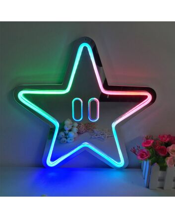 Stellar Glow Colorful Mirror Neon Signs