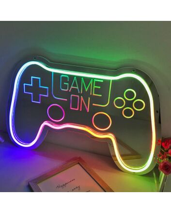 Gamer's Delight Colorful Mirror Neon Signs