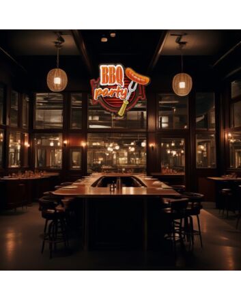 BBQ Party Led Neon Sign Light Pop Art