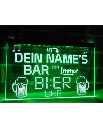 Es ist immer Bier Uhr Leuchtreklame Hanging Neon Sign
