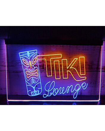 Tiki Lounge Two Tone Hanging Neon Sign