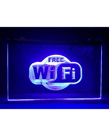 Free WiFi Hanging Neon Sign