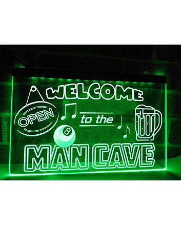 Welcome to the Man Cave Hanging Neon Sign