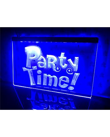 Party Time Hanging Neon Sign