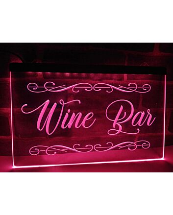 Wine Bar Hanging Neon Sign