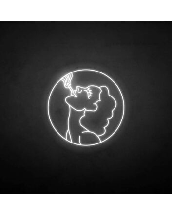 Smoking girl neon sign