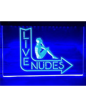 Live Nudes Hanging Neon Sign