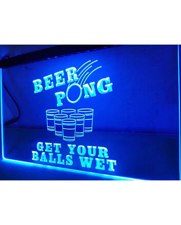 Beer Pong Hanging Neon Sign
