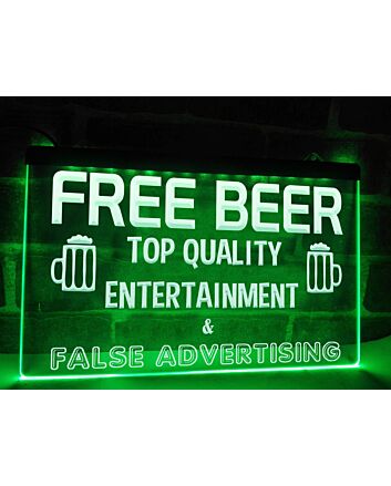 Free Beer Funny Hanging Neon Sign