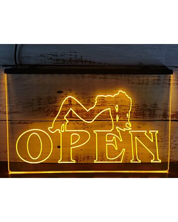 Strippers Open Hanging Neon Sign