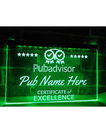 Pub Advisor Personalized Hanging Neon Sign