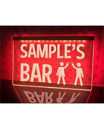 Cheers Bar Personalized Hanging Neon Sign