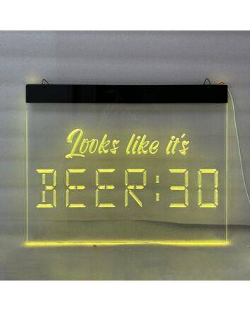 Looks like it's Beer Thirty Hanging Neon Sign