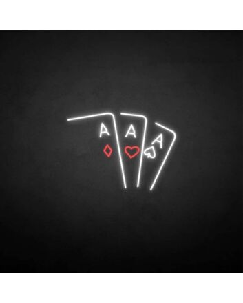 &#39;Playing cards2&#39; neon sign