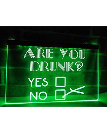 Are You Drunk Bar Hanging Neon Sign