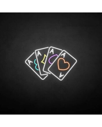 &#39;Playing cards3&#39; neon sign