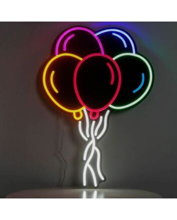 Holiday Balloon Neon Black Backsplash