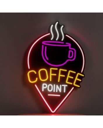 Customize coffee Wall Decor Neon Black Backsplash