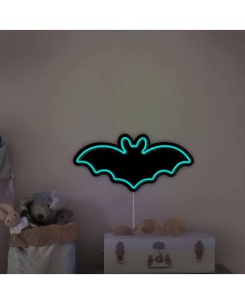 Bat Wall Decor Neon Black Backsplash