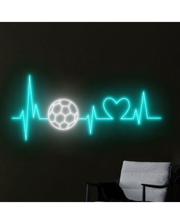 Soccer Heartbeat Neon Light