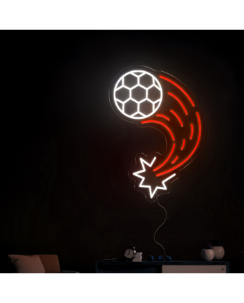 Soccer Ball Trajectory Neon Light