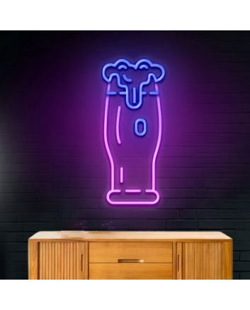 Large Beer Mug Decor Neon Light