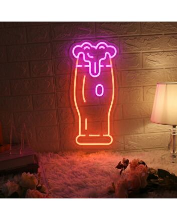 Large Beer Mug Decor Neon Light