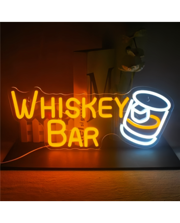 Customize WHISKEY BAR Neon Sign
