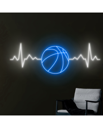 Basketball Heartbeat Neon Light