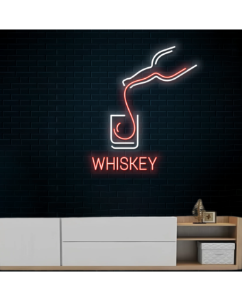 Customize Bold Drink WHISKEY Neon Sign
