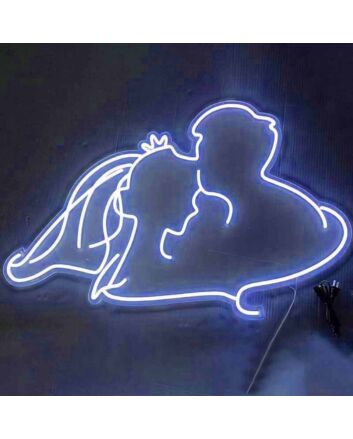 Groom Kissing Bride's Forehead Style 2 Neon Light