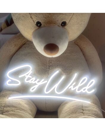 &#39;Stay wild2&#39; neon sign