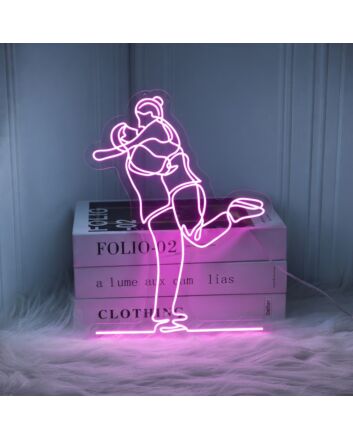 Lovers' Embrace Romantic Wedding Neon Sign