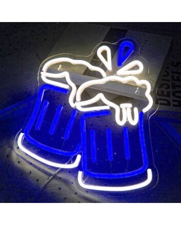Toasting Beer Glass Style 1 Neon Light