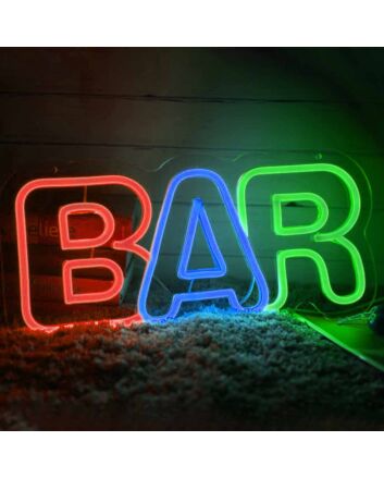 Simple BAR Letter Neon Sign