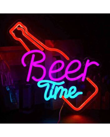 Customize Beer Time Celebration Neon Sign