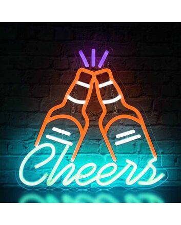 Customize Clinking Beer Bottles Neon Sign
