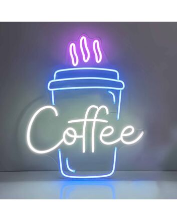 Customize Portable Handheld Coffee Cup Neon Sign