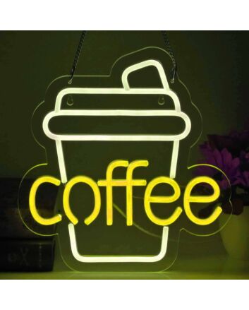 Customize Elegant Coffee Cup Neon Sign