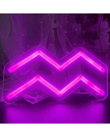 Aquarius Zodiac Sign Neon