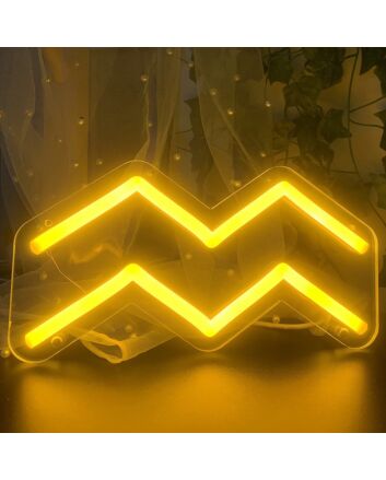 Aquarius Zodiac Sign Neon